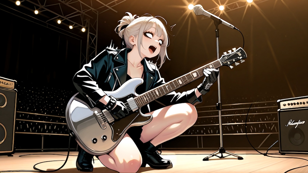 重金属（タングステン）製のギター