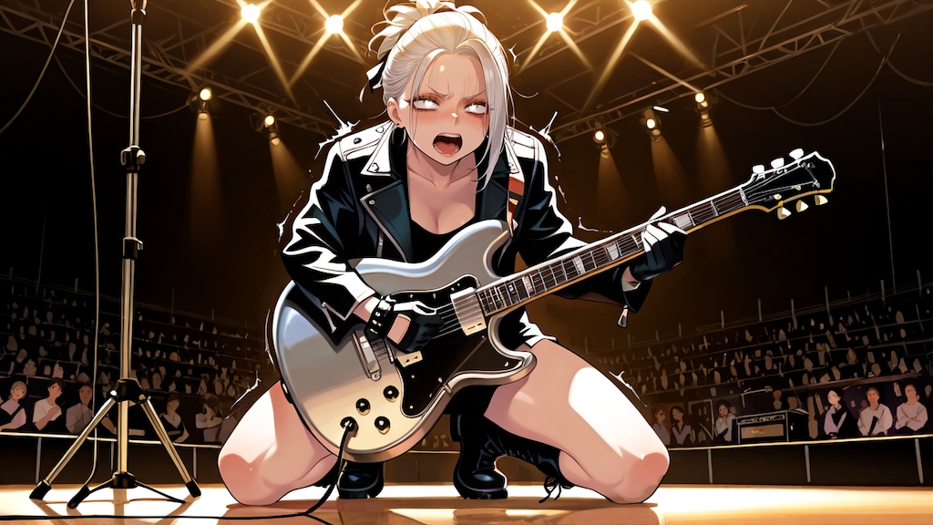 重金属（タングステン）製のギター