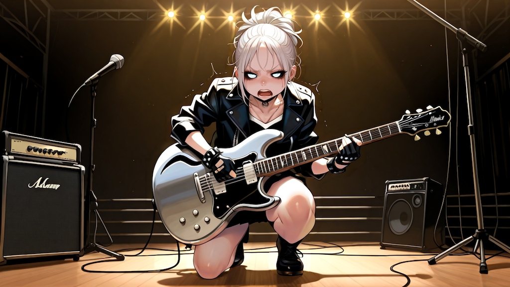 重金属（タングステン）製のギター