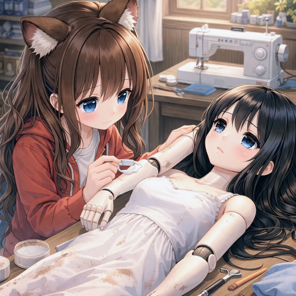 捨てられていたドールと小さな女の子