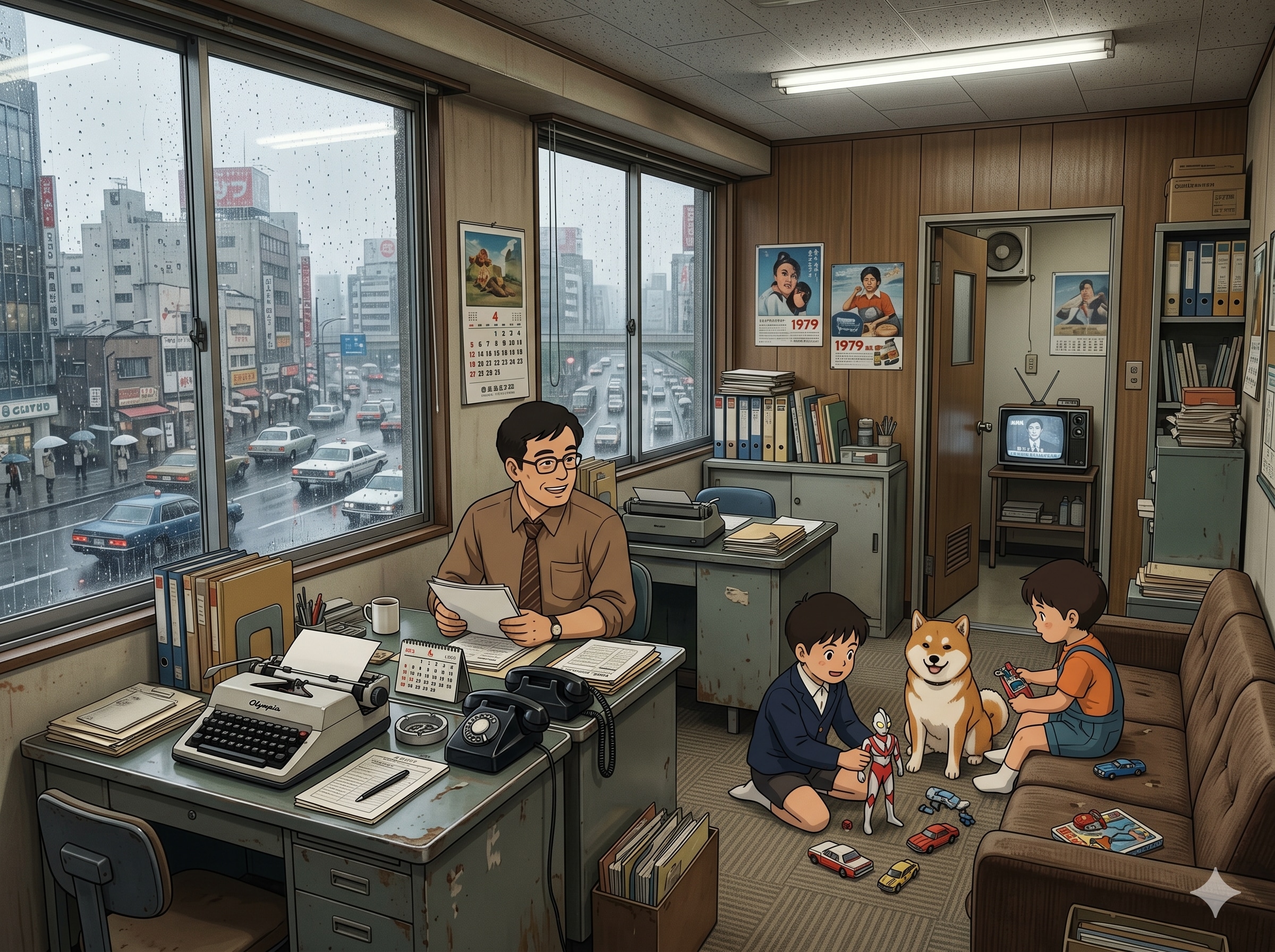 都会のオフィス 1979年