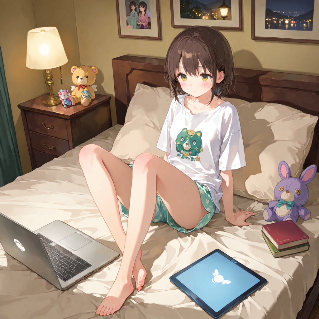 ベッドにデバイスを持ち込むことを覚えてしまった