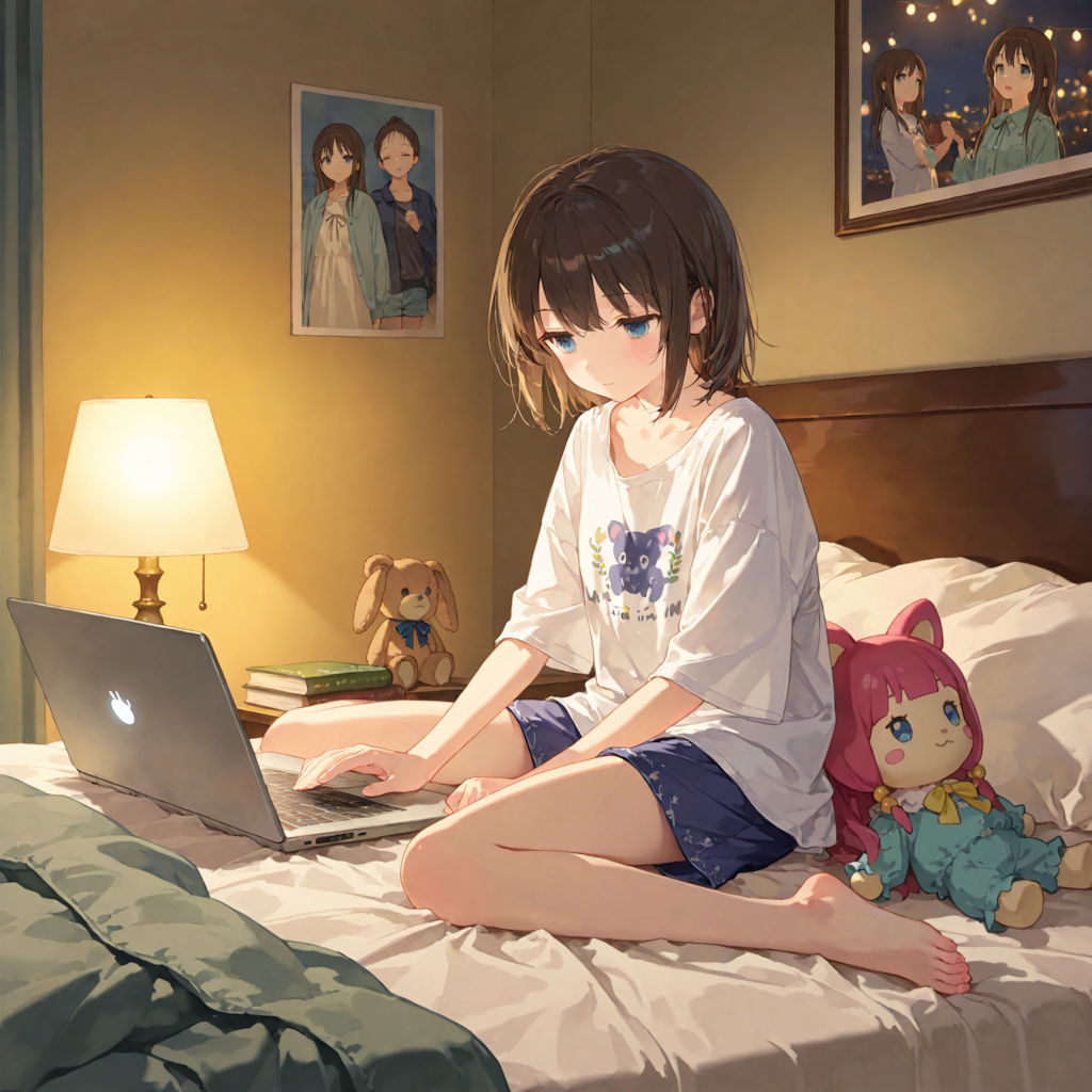 ベッドにデバイスを持ち込むことを覚えてしまった