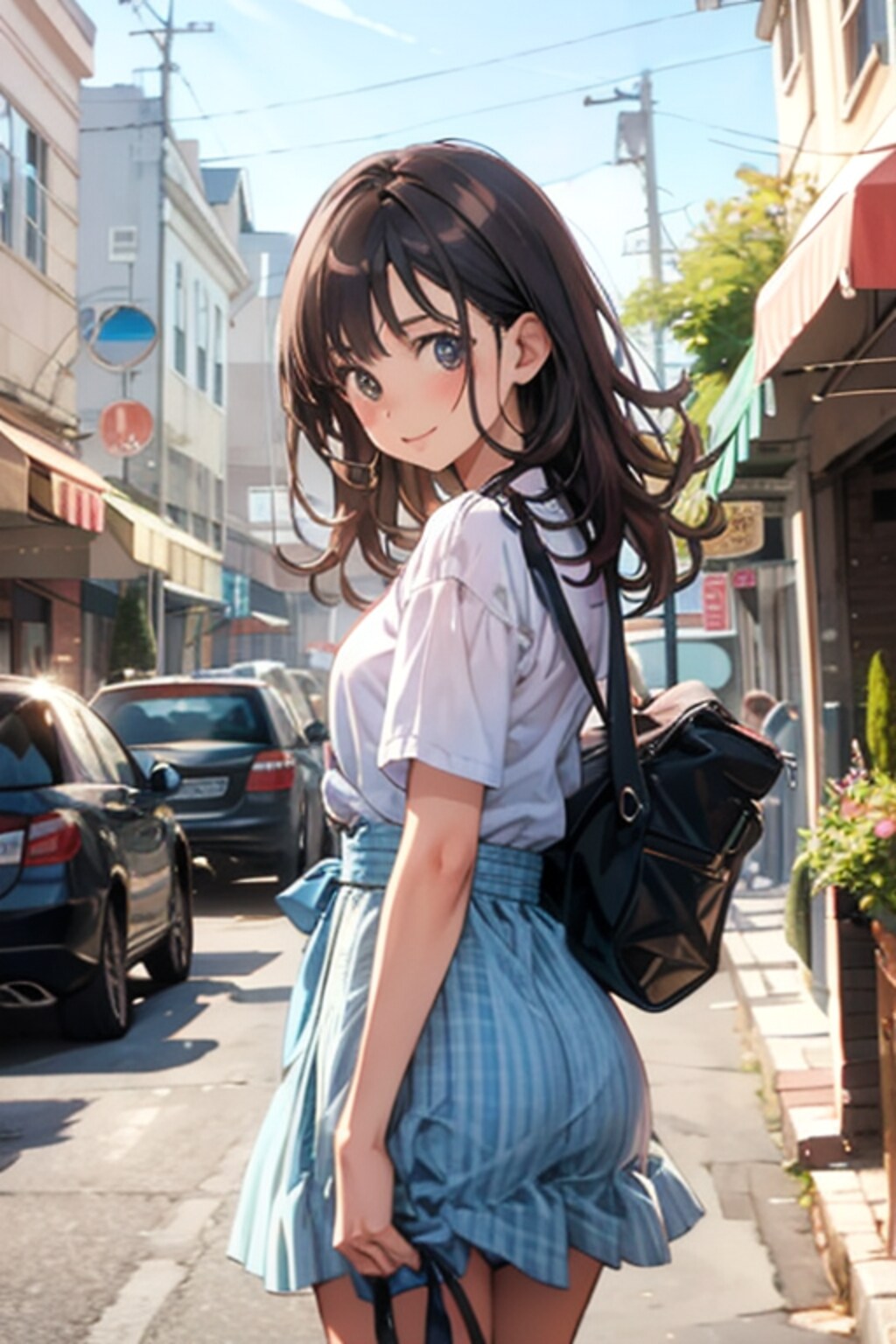通学中の女の子