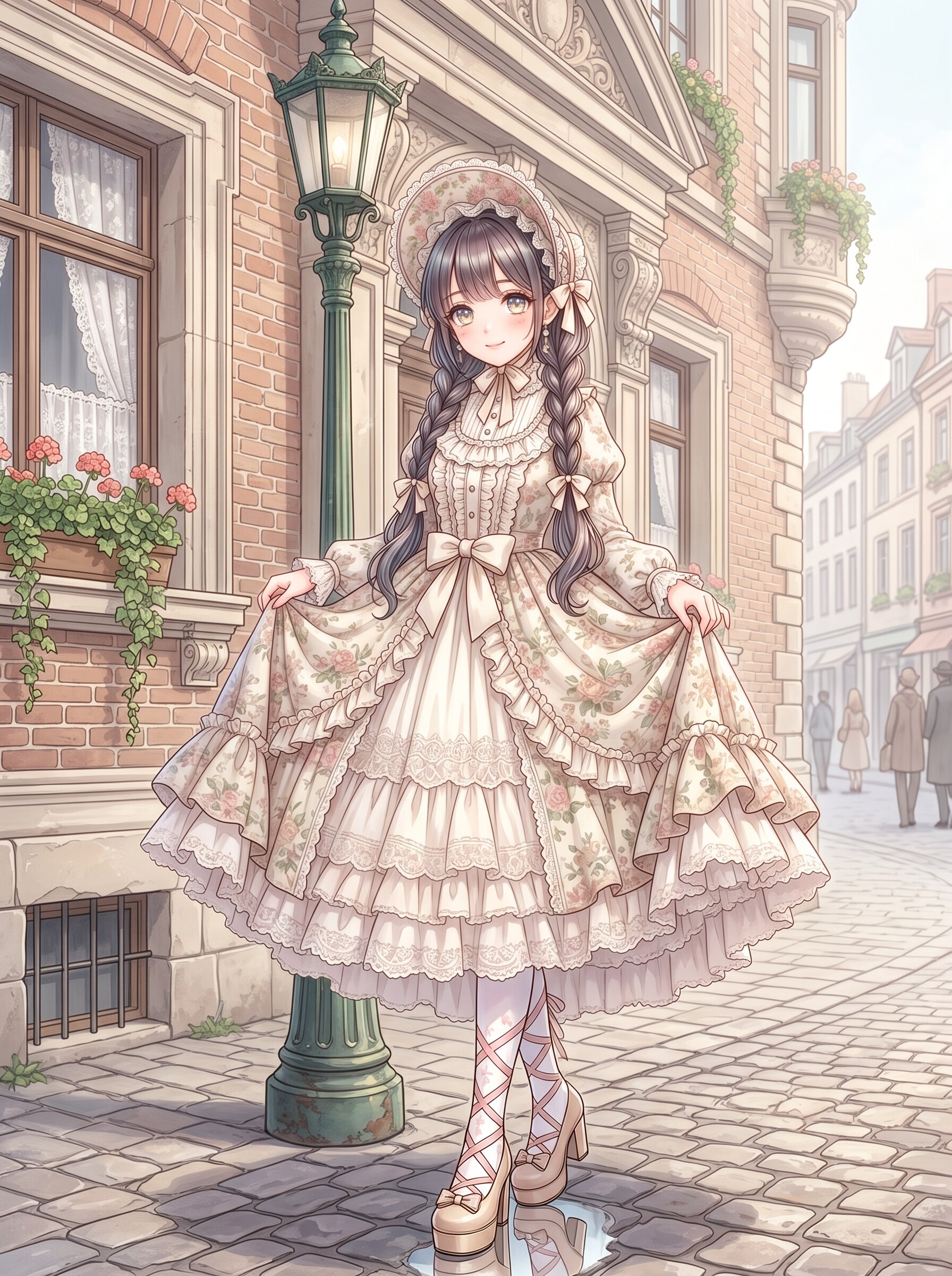 薔薇纏う古都の夢 | の人気AIイラスト・グラビア