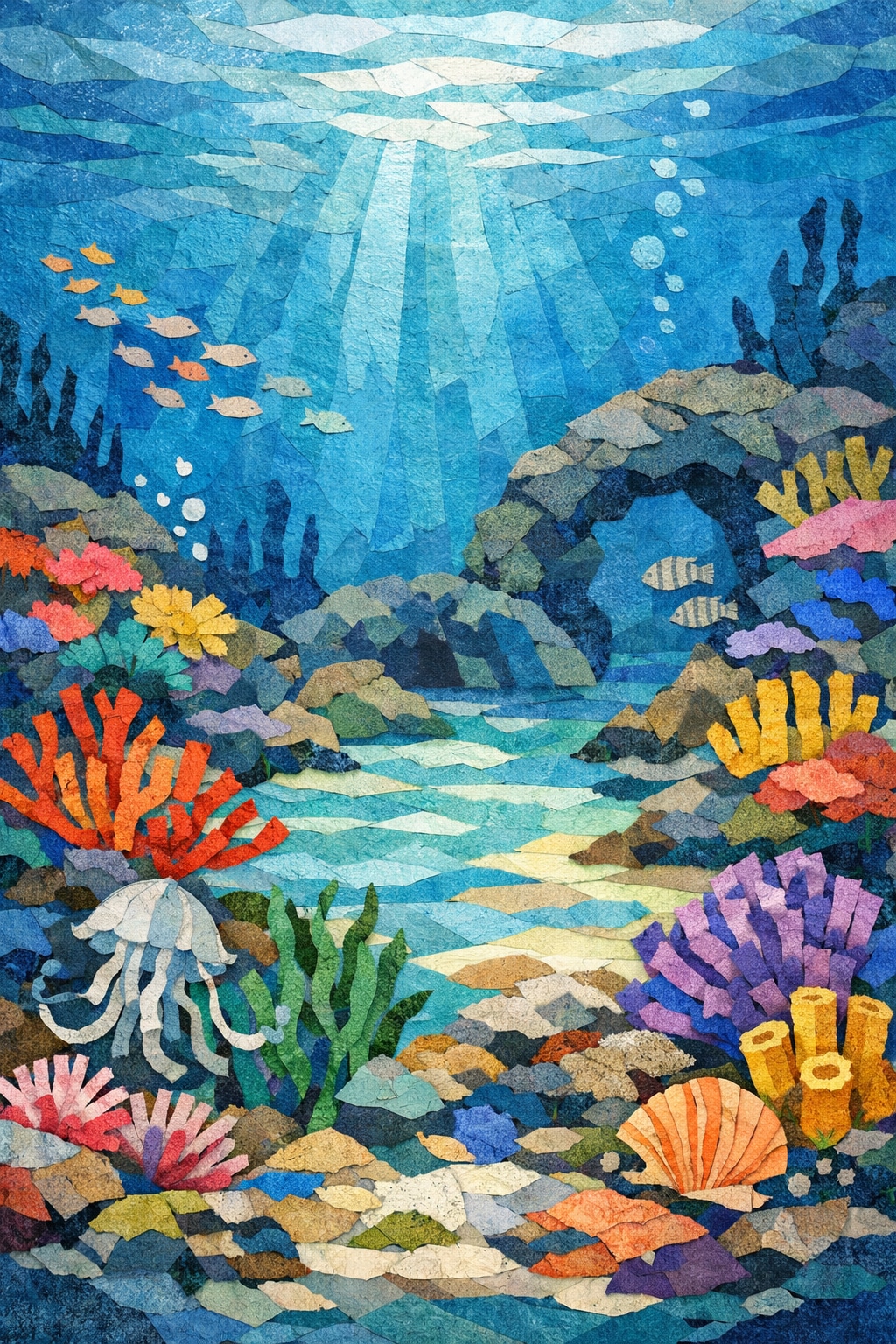 静かな海中 | の人気AIイラスト・グラビア