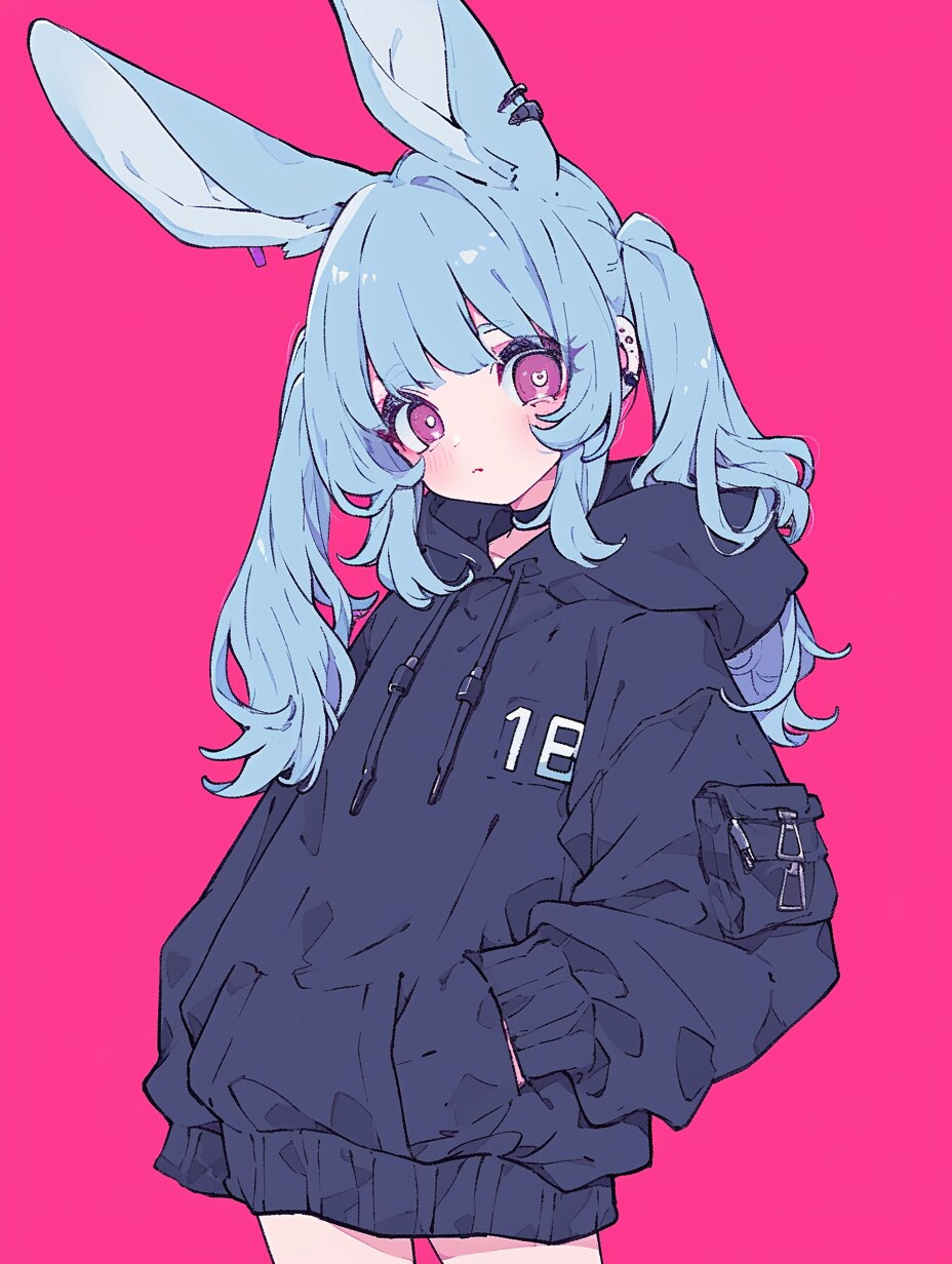 ストリート系うさ耳ちゃん
