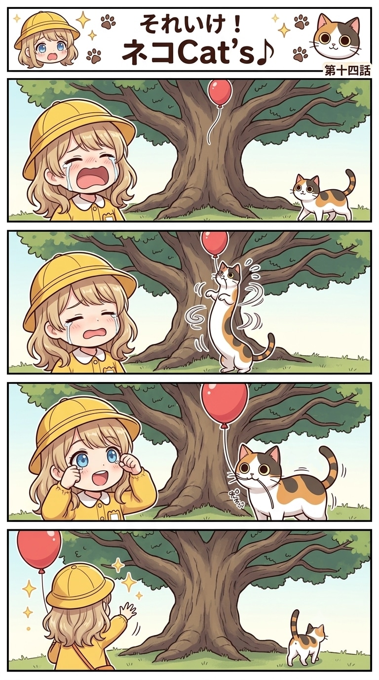 【14話】それいけ！ネコCat's♪(４コマ漫画)