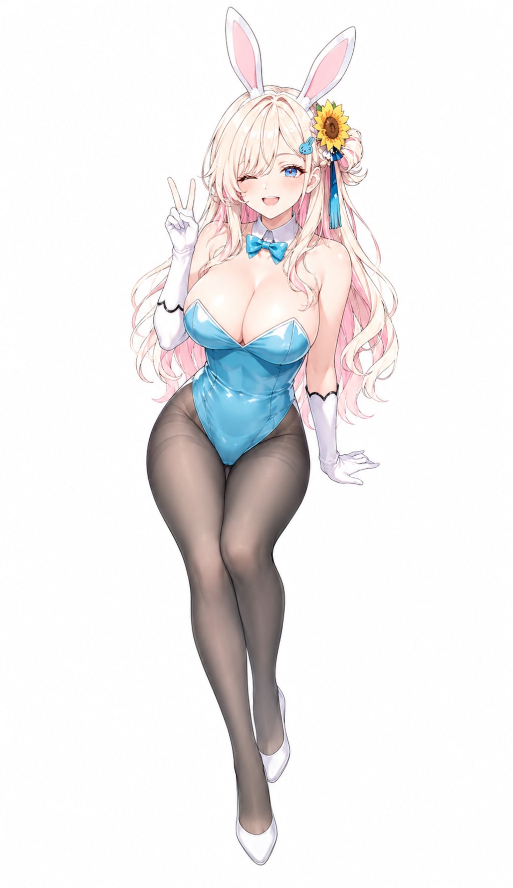 楽しい夜祭り　浴衣のバニーガール🐰