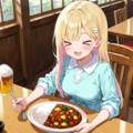 カレーライスを食べるひまりちゃん 2枚目
