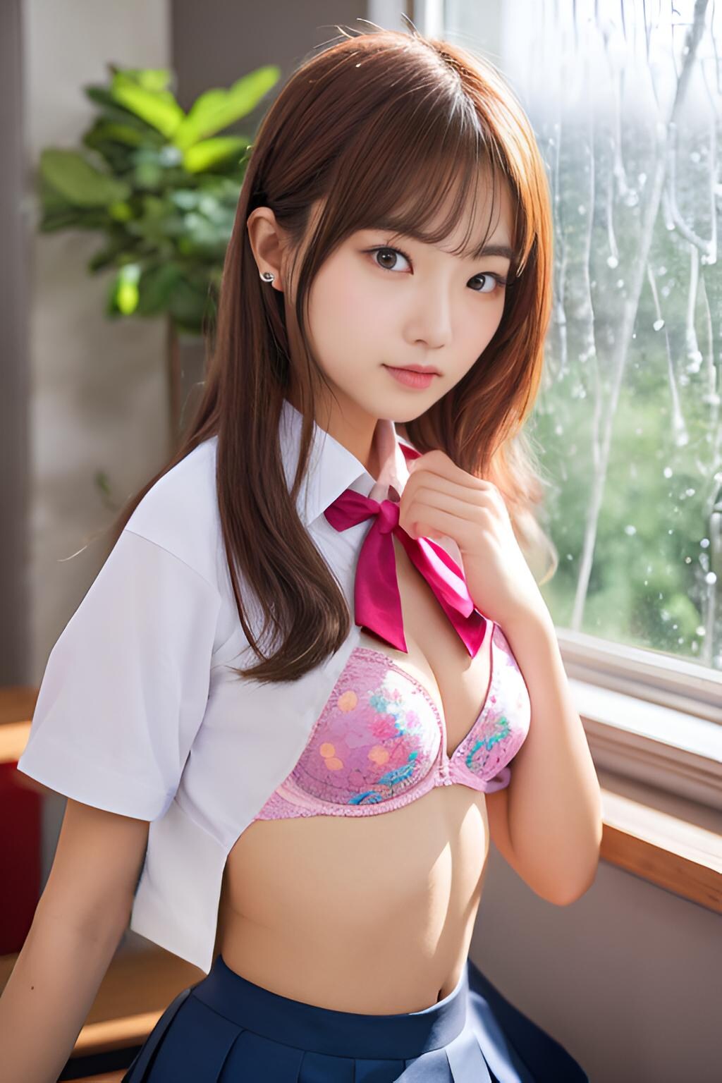下着見せ制服