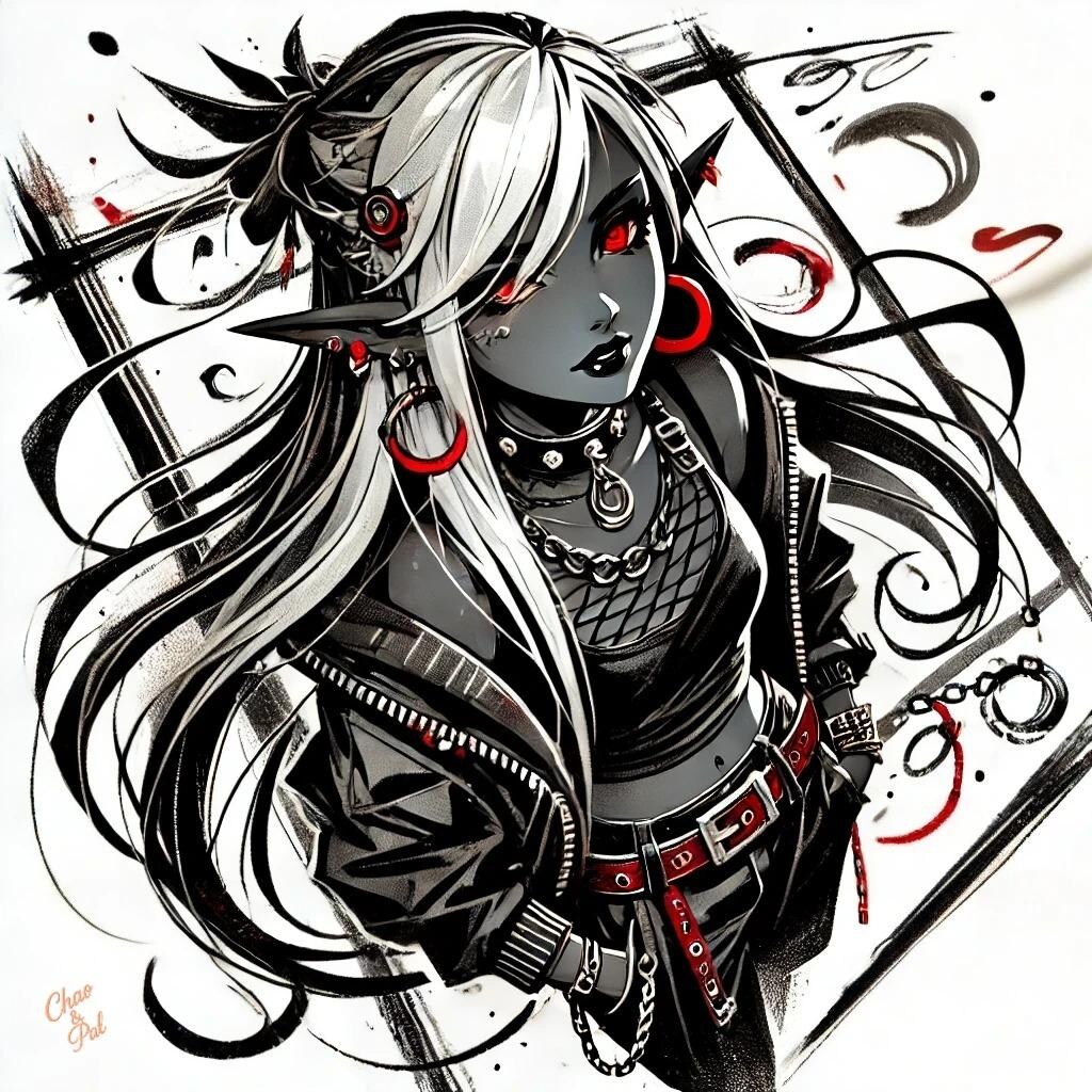 ストリート系ダークエルフ