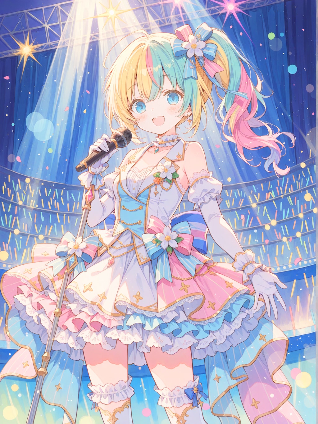 重なり合うスポットライト