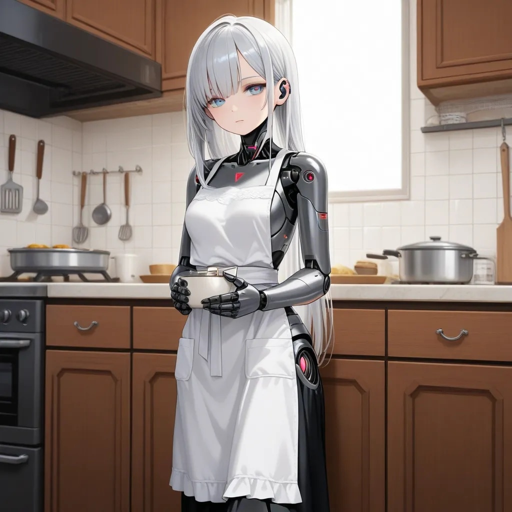 あとは　レンジでチンですね　料理に挑戦する戦闘用アンドロイド