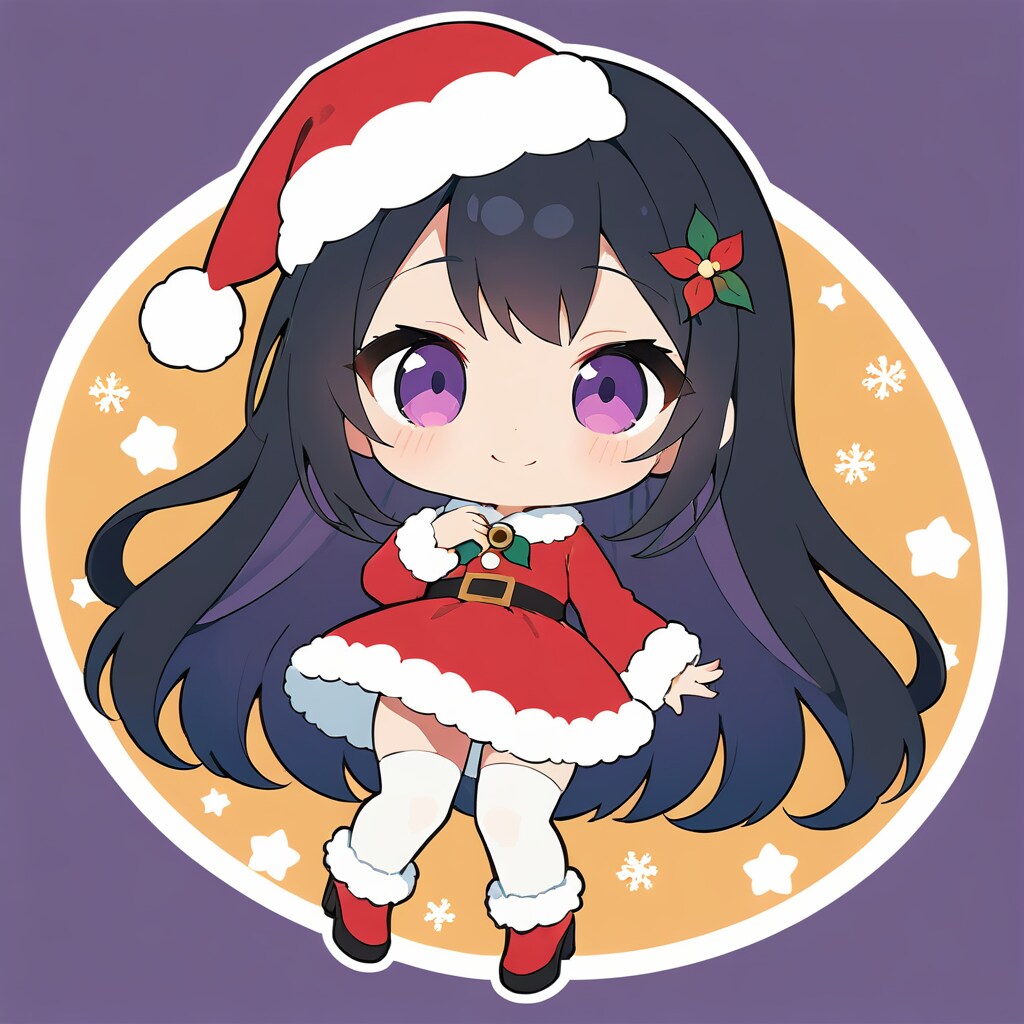ちびサンタ 黒 | の人気AIイラスト・グラビア
