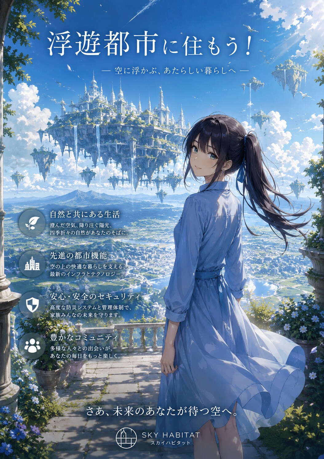浮遊都市に住もう | の人気AIイラスト・グラビア