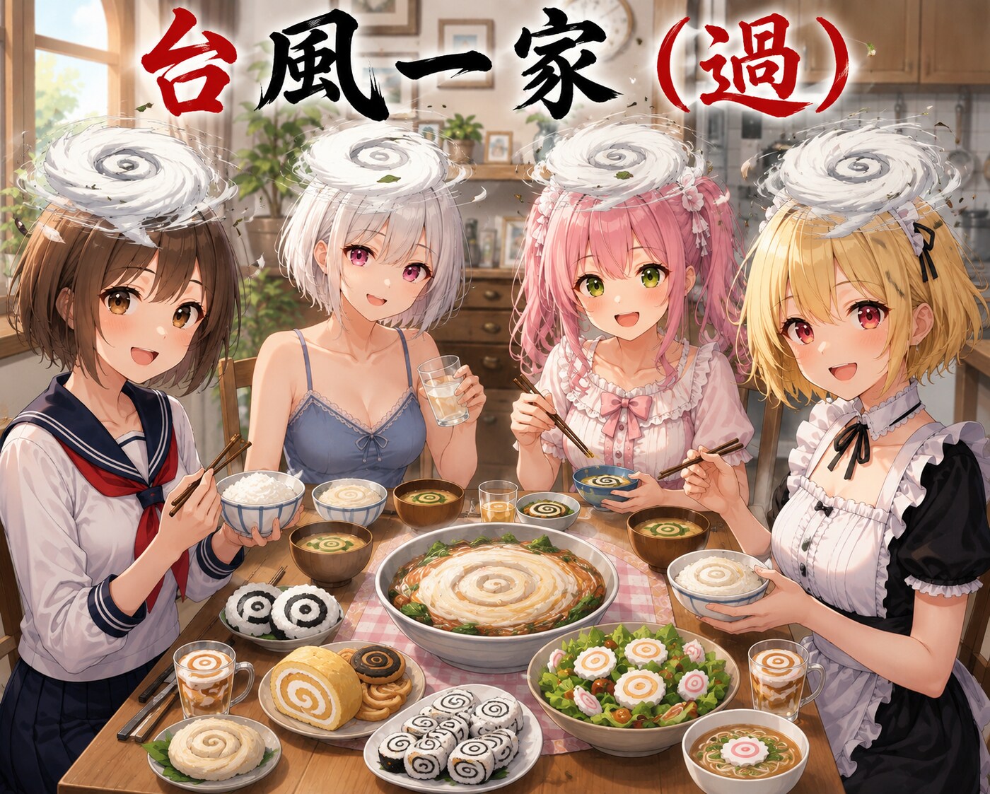 台風一家（過）の団欒 | の人気AIイラスト・グラビア