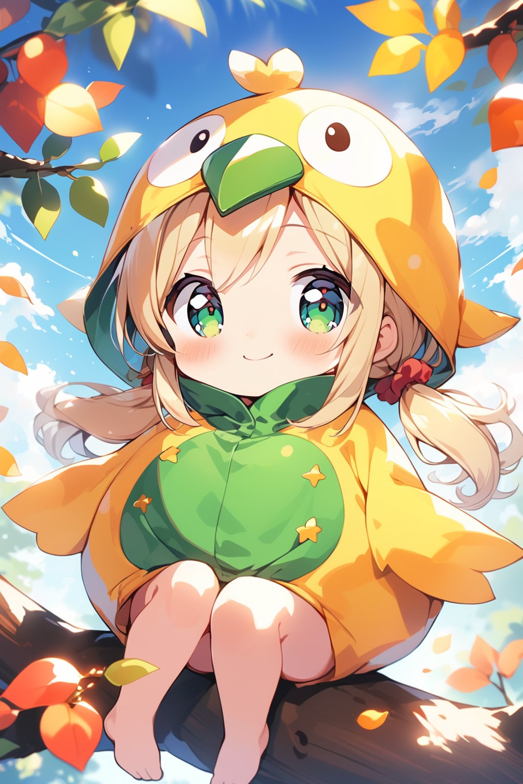 小鳥の着ぐるみの茉莉花ちゃん