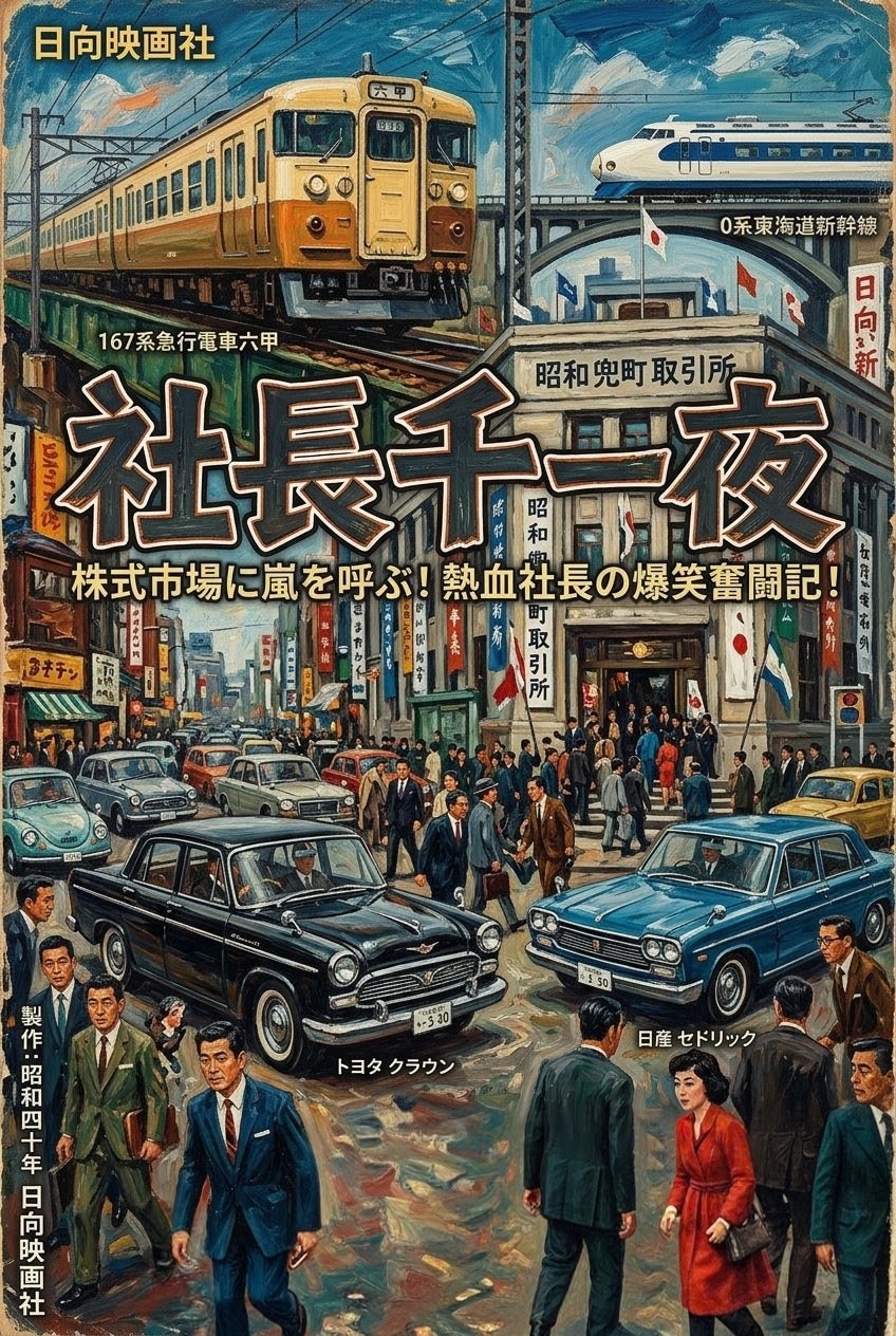 レトロ映画ポスター「社長千一夜」 | の人気AIイラスト・グラビア