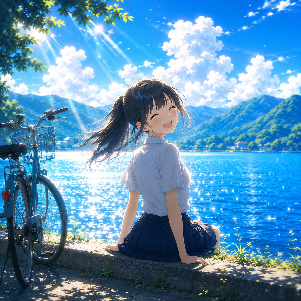 湖畔の少女