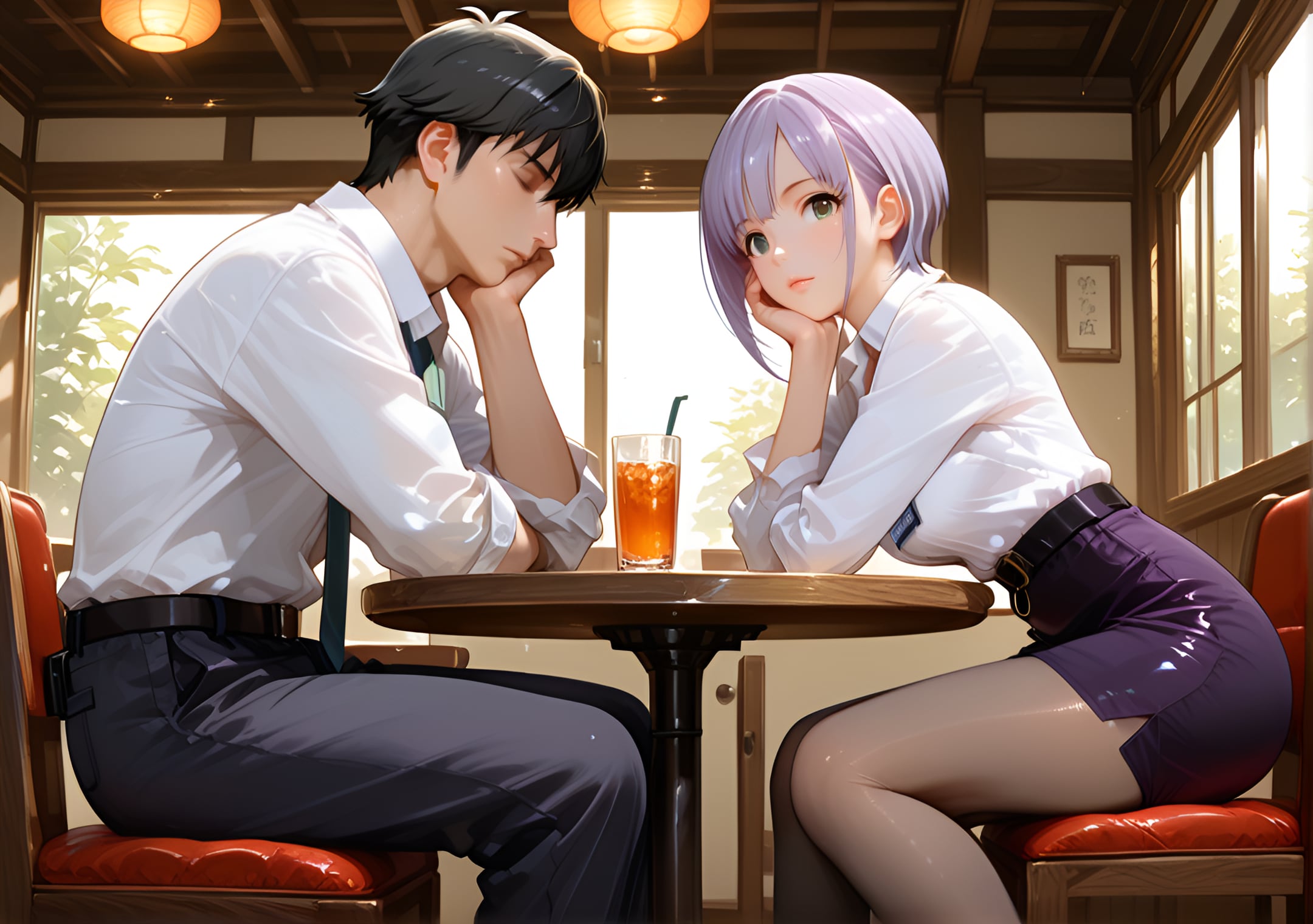 向かい合う二人 | の人気AIイラスト・グラビア