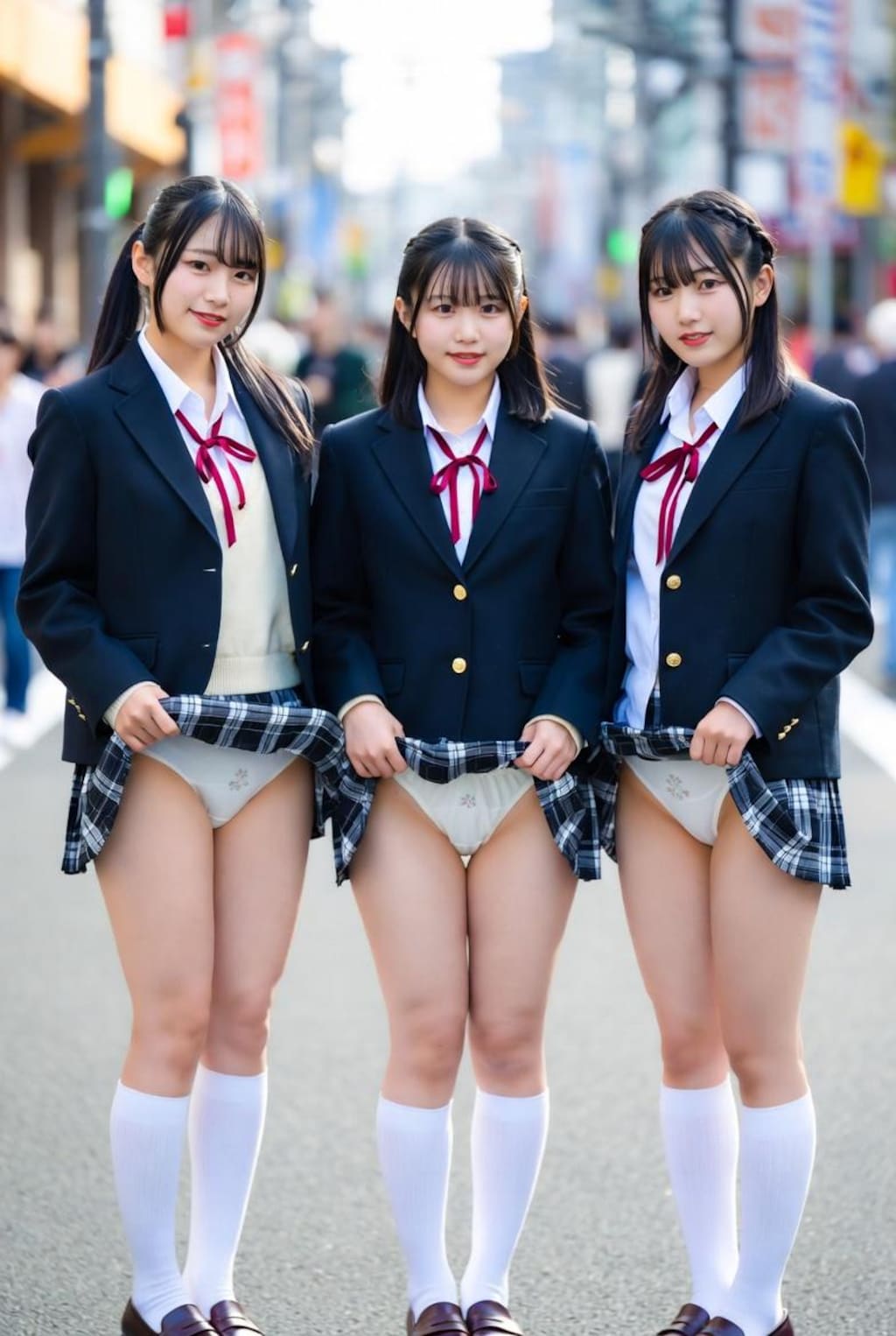 街中の女子高生