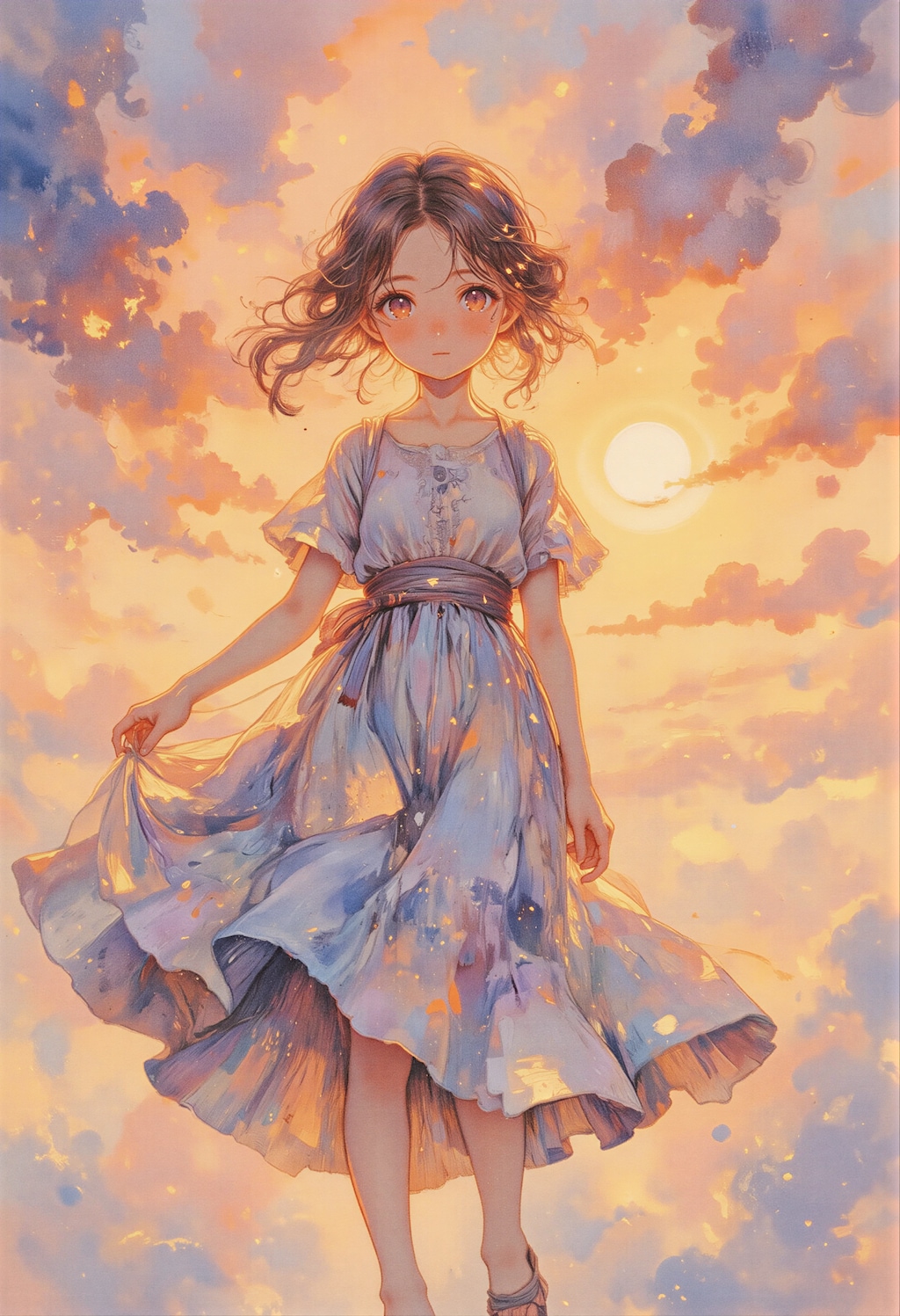 夕焼けの中の思い