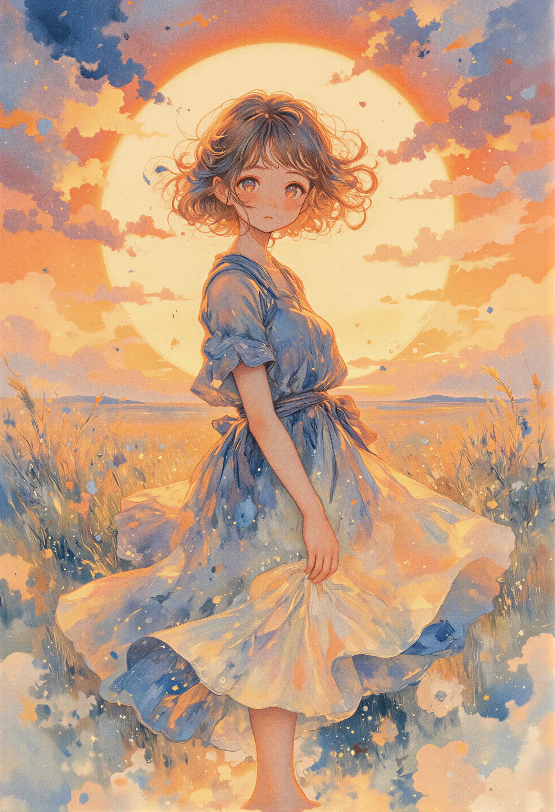 夕焼けの中の思い
