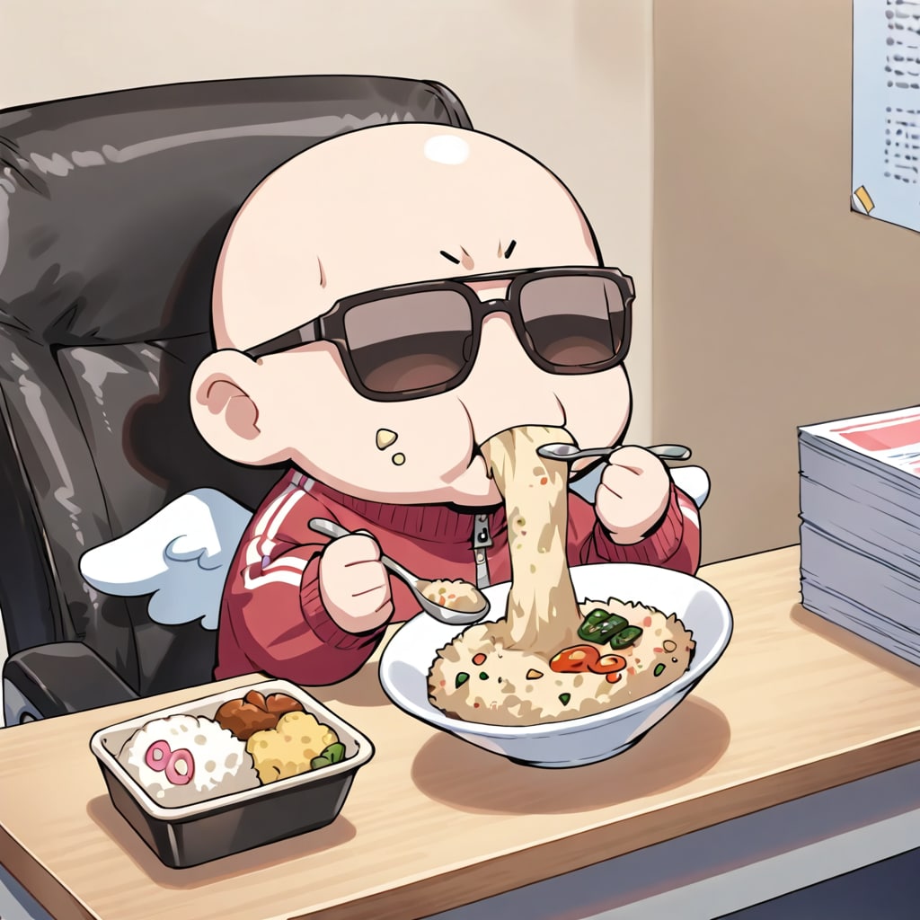 またLILACのチャーハンを食べる小さいおっさん