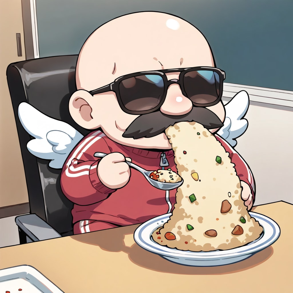 またLILACのチャーハンを食べる小さいおっさん