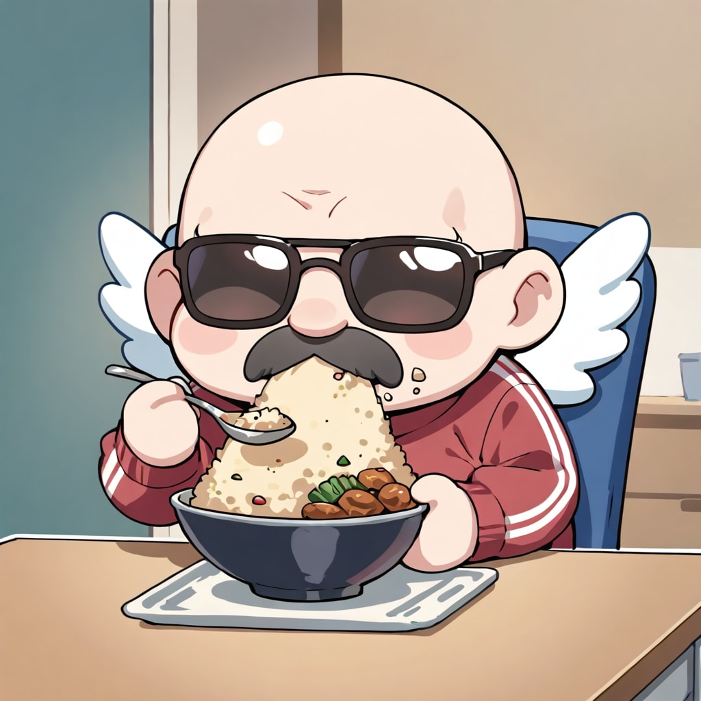 またLILACのチャーハンを食べる小さいおっさん