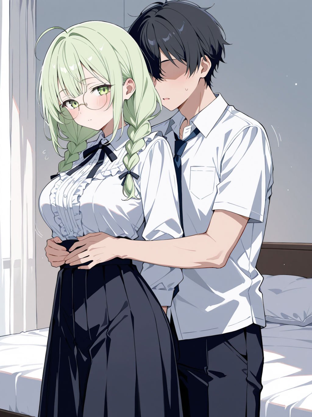 彼は後ろから私の事を抱きしめた