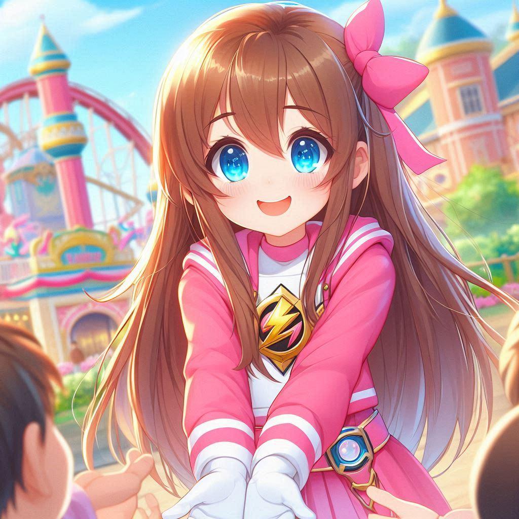 戦隊ピンクな小さな女の子