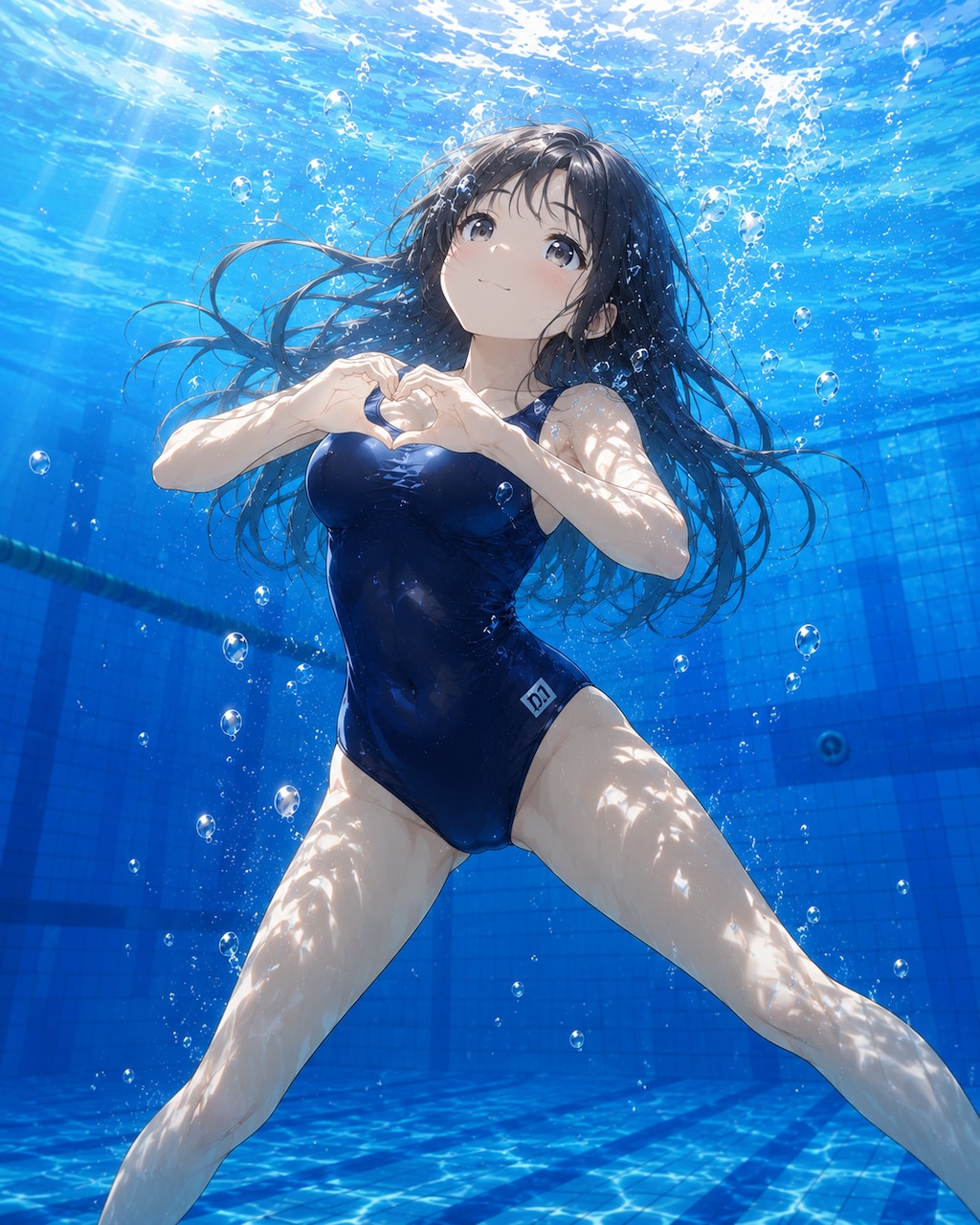 夏はプールだね