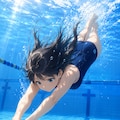 夏はプールだね 3枚目