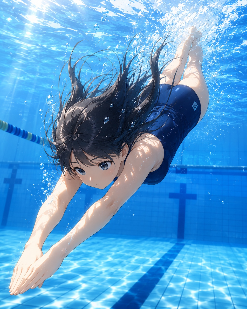 夏はプールだね