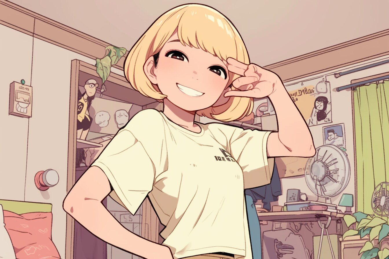 マッシュカットの子✨91 | の人気AIイラスト・グラビア