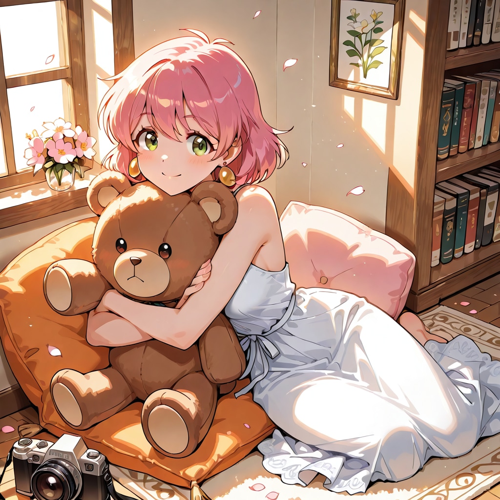大きなぬいぐるみと王女様