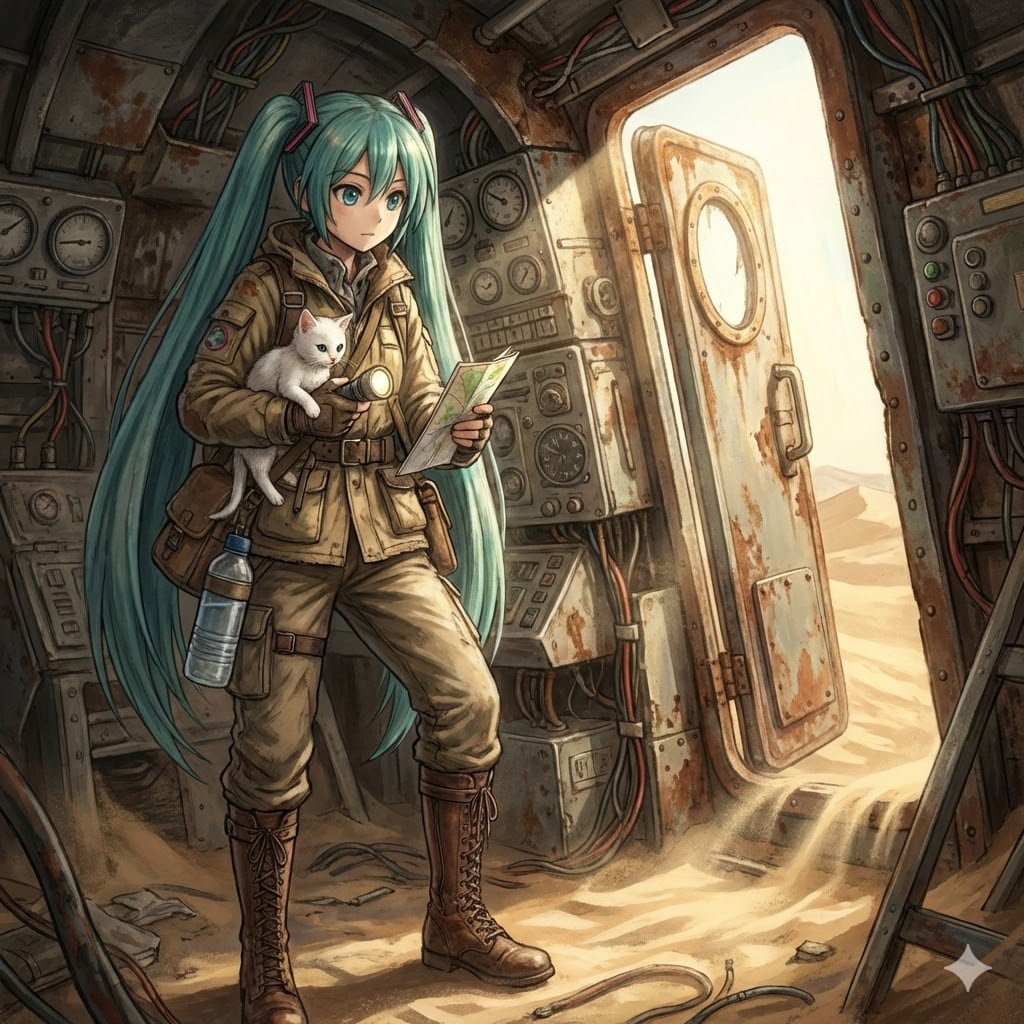 砂漠で墜落した宇宙船を発見