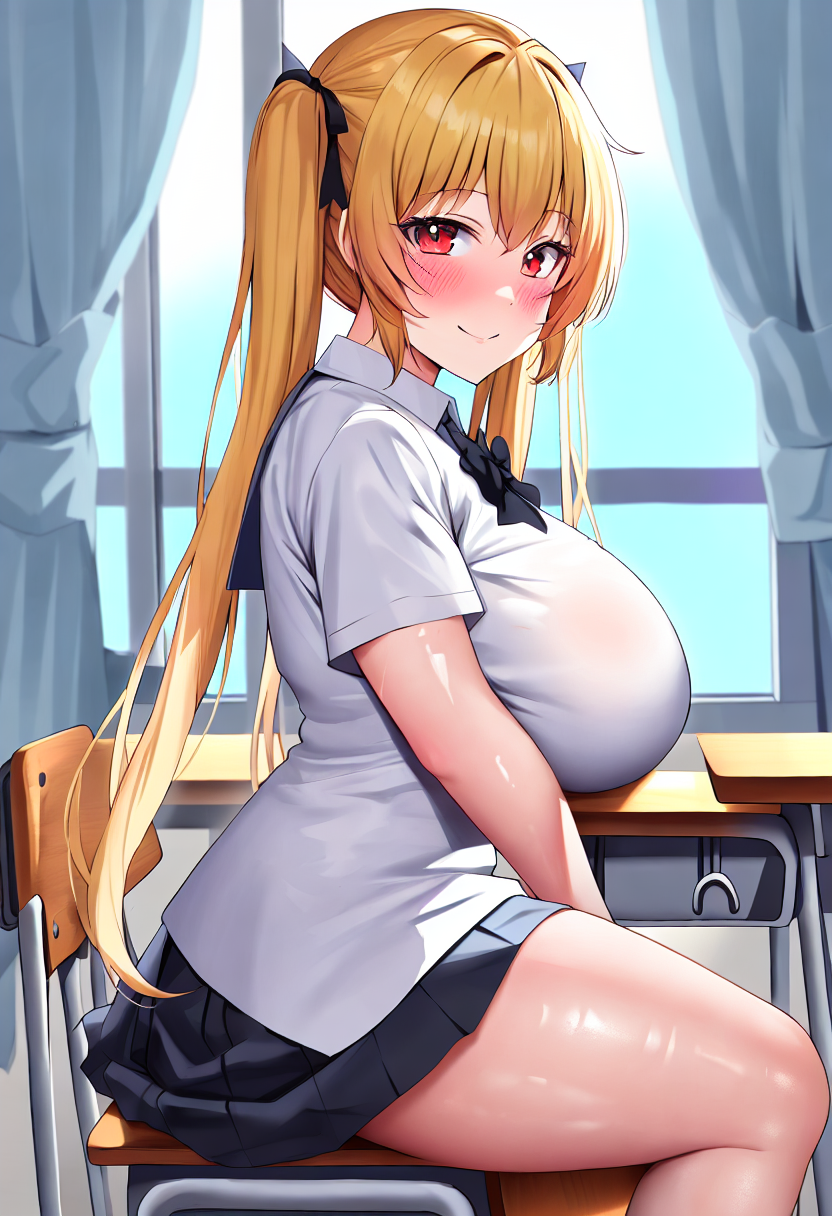 教室のツインテちゃん