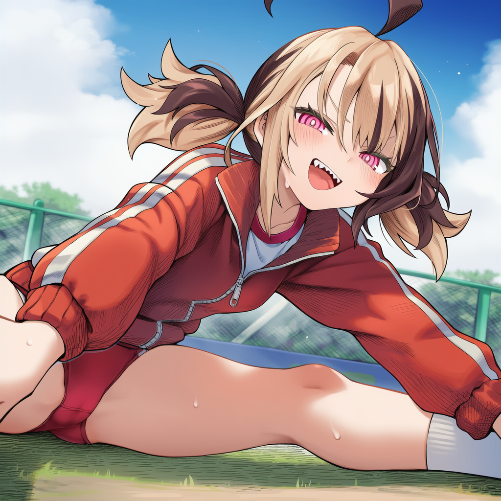 ジジちゃん開脚前屈