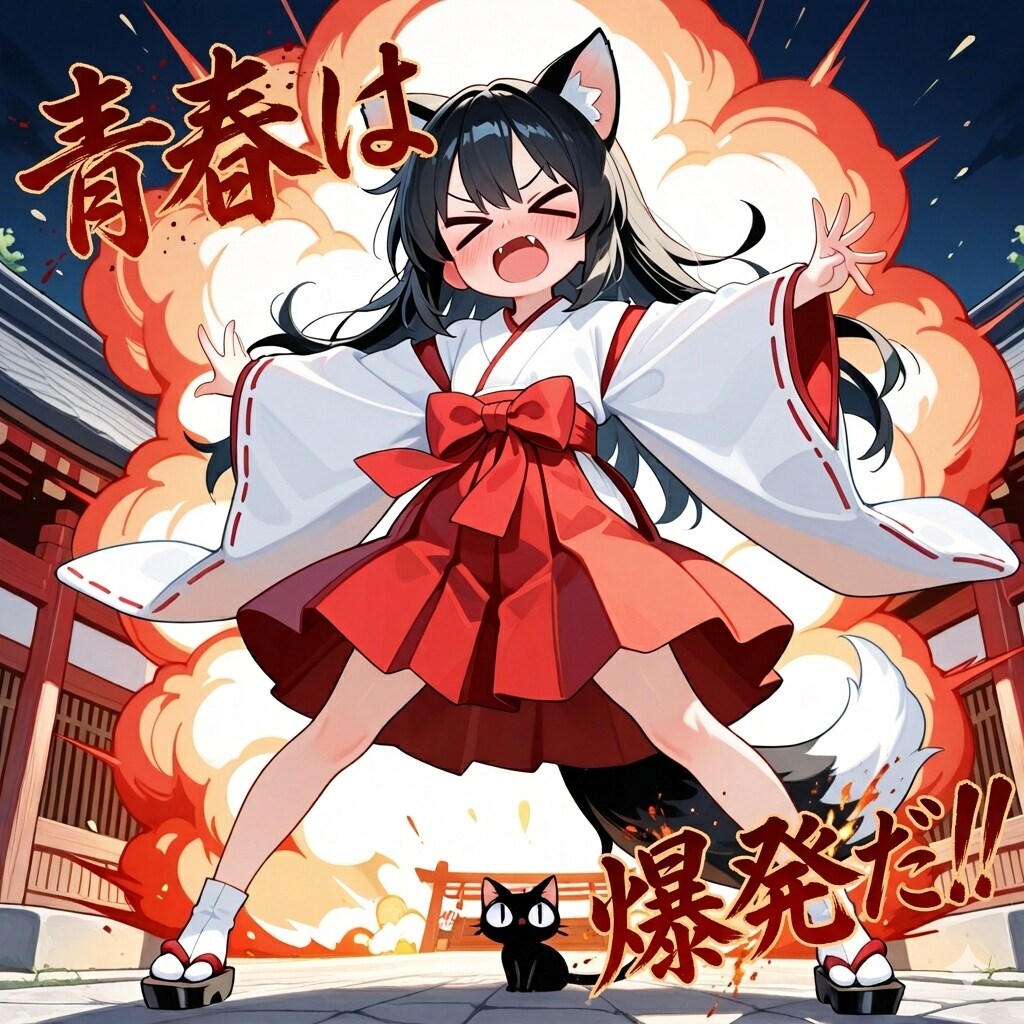 青春を爆発で表現するさくらちゃん！！ | の人気AIイラスト・グラビア