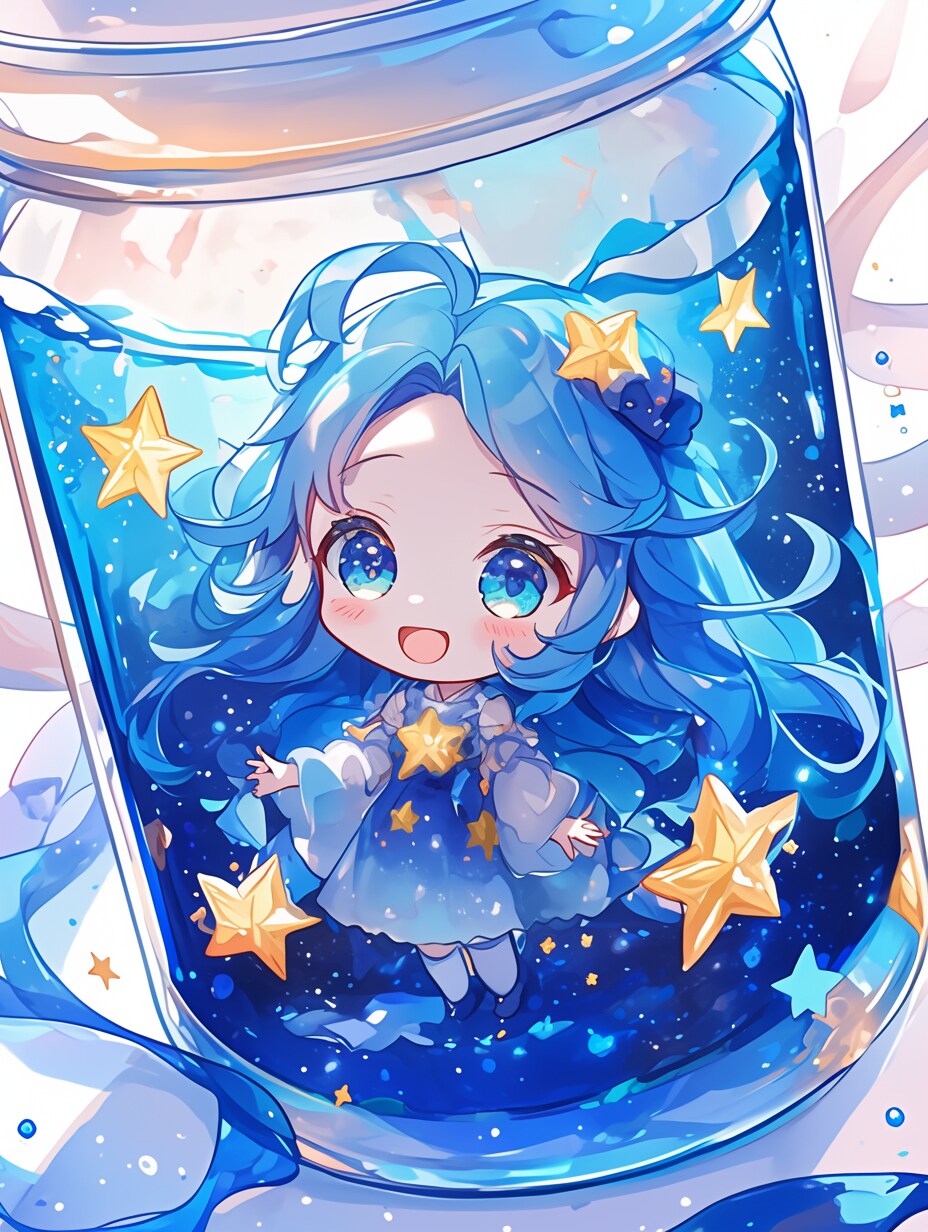 「瓶詰の少女」蒼78 | の人気AIイラスト・グラビア