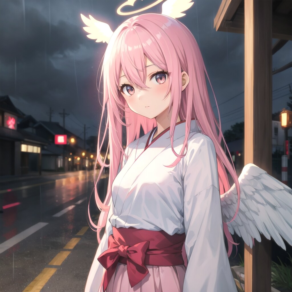 雨宿りの天使 | の人気AIイラスト・グラビア