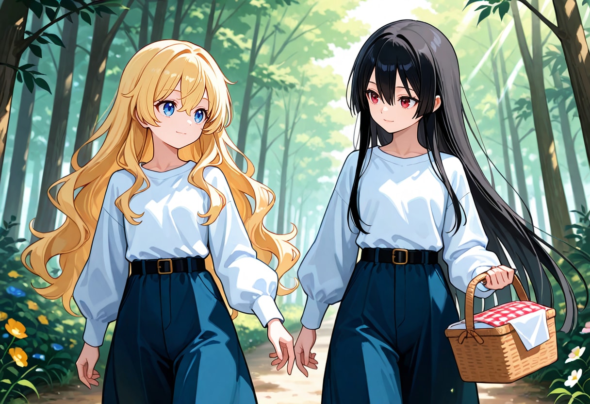 ちちぷいちゃんとししょちゃんのピクニック | の人気AIイラスト・グラビア
