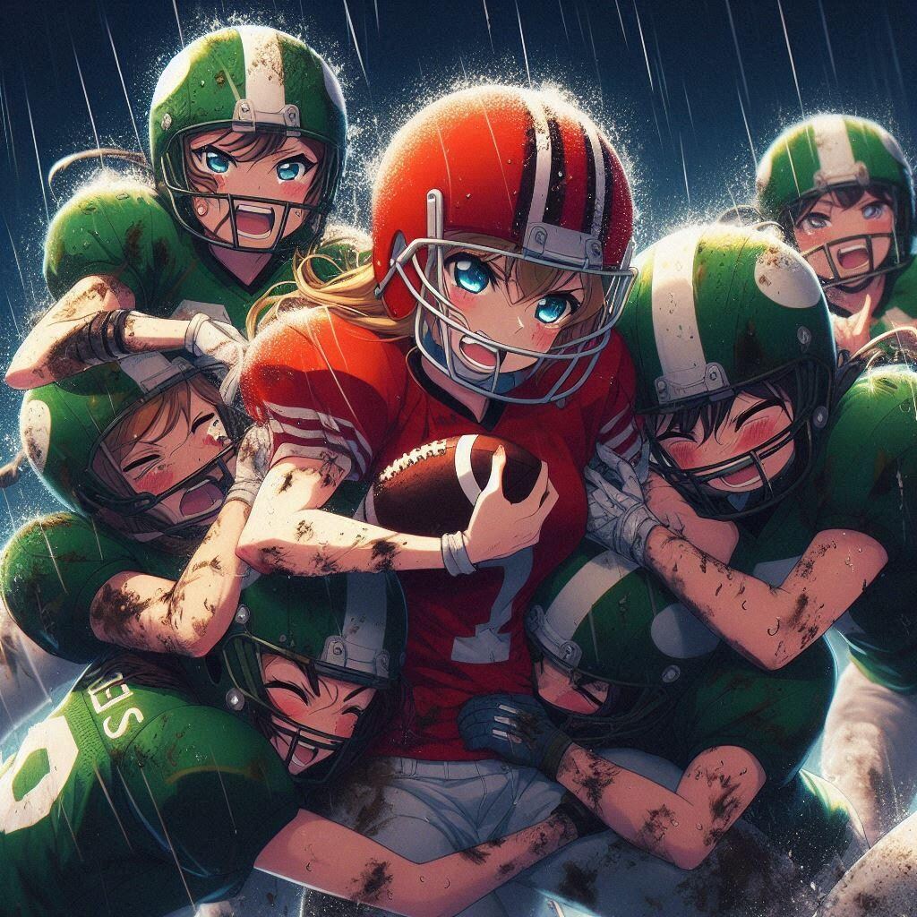 🏈泥まみれの女子アメフト 125
