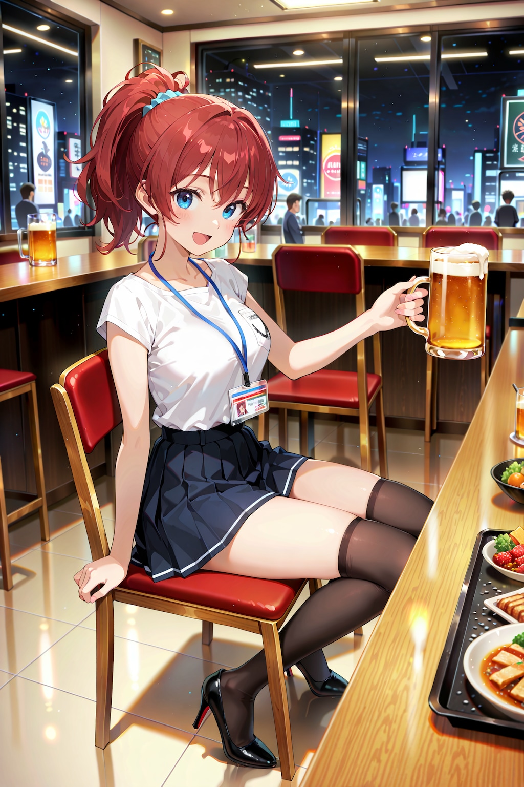 給料日、仕事帰りのジト目先生 Y625