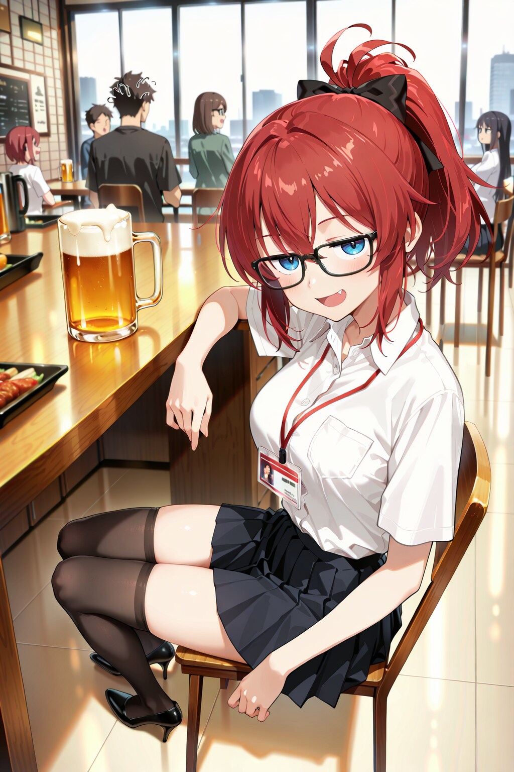 給料日、仕事帰りのジト目先生 Y625