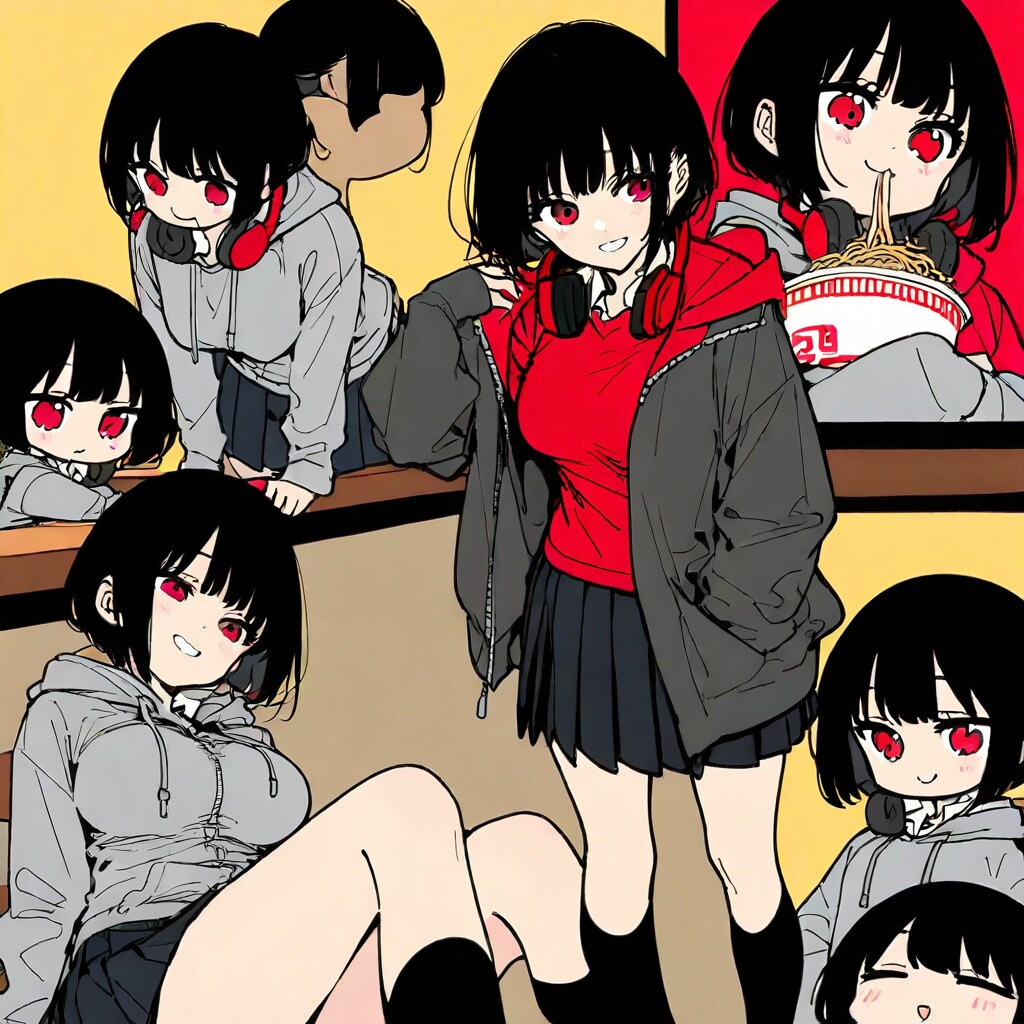 フラットカラーな実紅ちゃん | の人気AIイラスト・グラビア