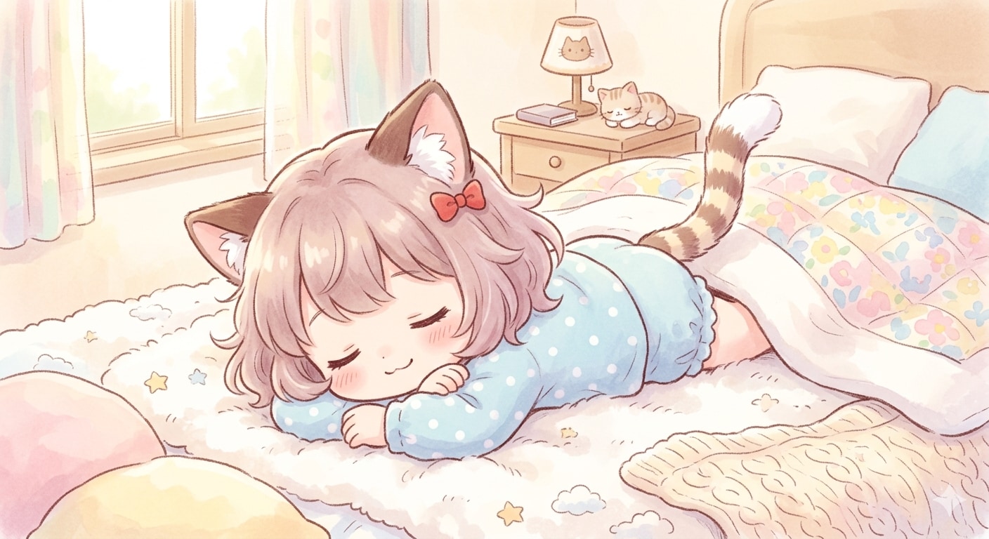 お昼寝中 | の人気AIイラスト・グラビア